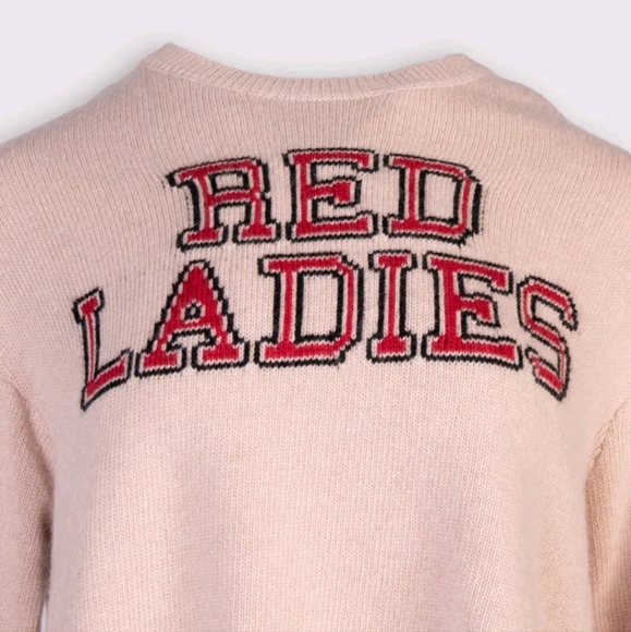 New RED VALENTINO Jumper Size XS Cashmere Angora & Wool Blend Intarsia Front - Picture 4 of 6